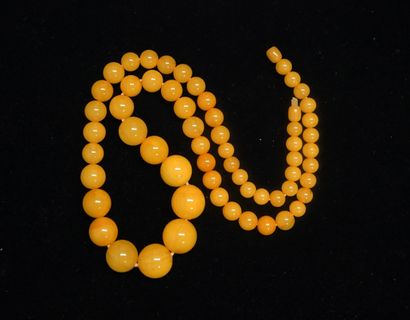 SAUTOIR de boules en chute de composite jaune....