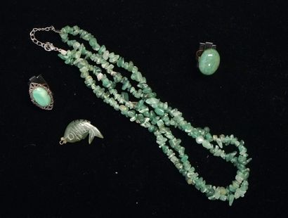 ENSEMBLE comprenant 1 COLLIER double rang,...