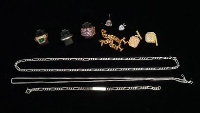 ENSEMBLE en argent et argent doré min 800/°°...