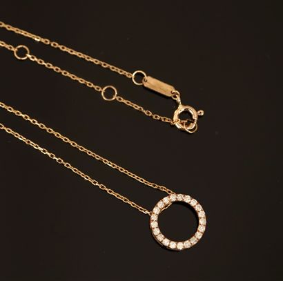 COLLIER en or rose 18K (750/°°) en fine chaîne...