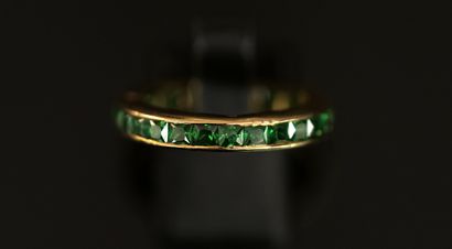 ALLIANCE en argent doré 925/°° sertie de...
