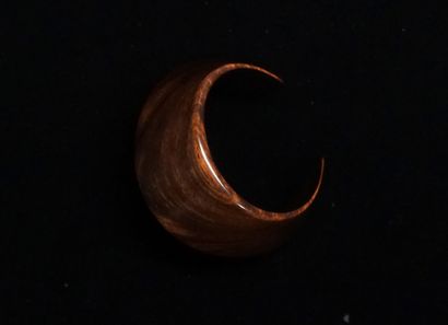 IMPORTANT BRACELET manchette en bois exotique...