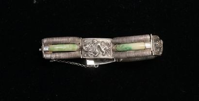 BRACELET en argent min 800/°° articulé composé...