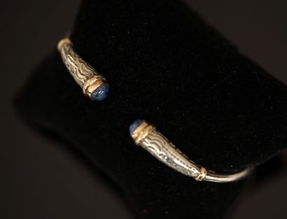 BRACELET jonc rigide ouvert en argent min...