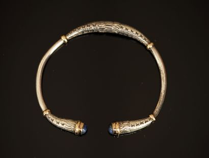 BRACELET jonc rigide ouvert en argent min...