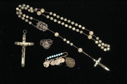 RELIGIOSA - ENSEMBLE en argent min 800/°°...