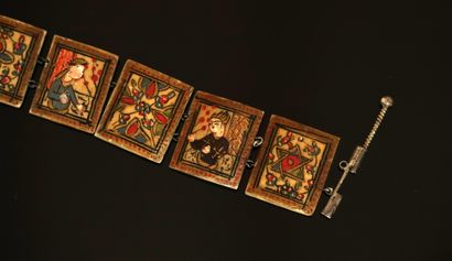 FANTAISIE - BRACELET en os à éléments rectangulaires...