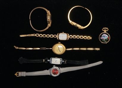 ENSEMBLE de 6 MONTRES bracelet de femme vintage...