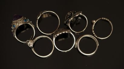 ENSEMBLE en argent min 925/°° et 800/°° comprenant...