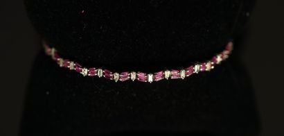 BRACELET en argent patiné noir 925/°°, jonc...