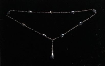 COLLIER ancien en argent min 800/°° à maille...