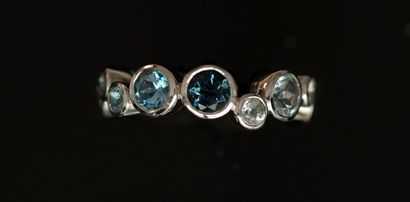 BAGUE en argent doré 925/°° type alliance...