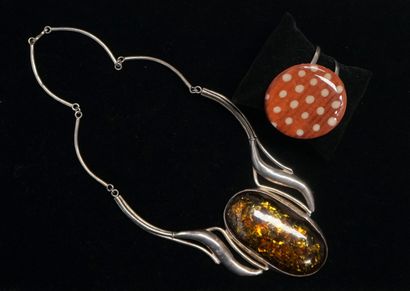 ENSEMBLE en argent 925/°° comprenant 1 COLLIER...