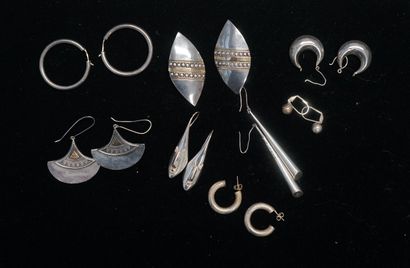 ENSEMBLE en argent 925/°° et min 800/°° comprenant...
