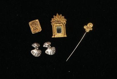 ENSEMBLE en bronze ou métal doré ou argenté...