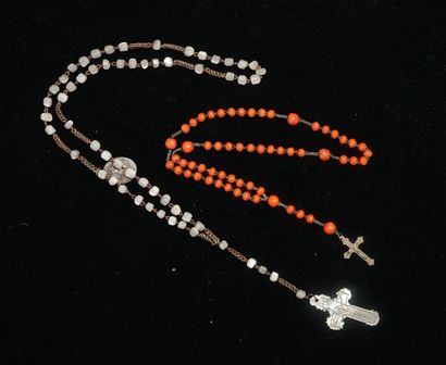 RELIGIOSA - ENSEMBLE de 2 CHAPELETS en métal...
