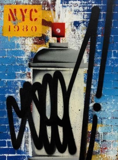 SEEN (Né en 1961)
Spray can serie (Blue),...