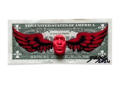 Gregos (Né en 1972)
Red Flying Dollar, 2024
Peinture...