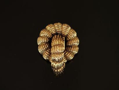HERMES - CORSAGE CLIP in 18K (750/°°) yellow...