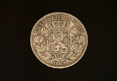 PIECE en argent 900/°° de 5 francs Leopold...