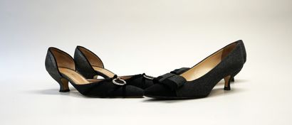 JET SET - 2 PAIRS OF ESCARPINS one in metallic...
