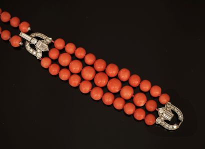 CARTIER - BRACELET composed of several strands...