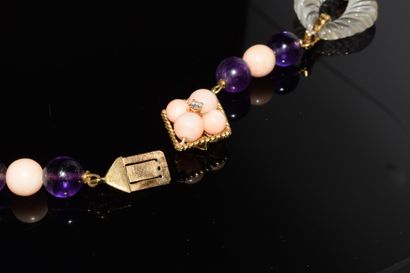 FRED - NECKLACE in 18K (750°/°°) gold embellished...
