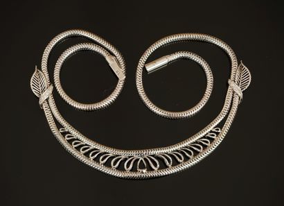NECKLACE in 18K (750/°°) white gold with...