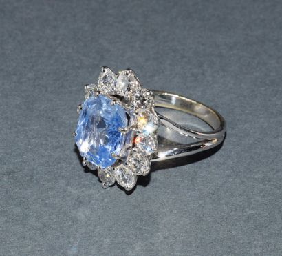 POMPADOUR RING in 18K (750/°°) white gold,...