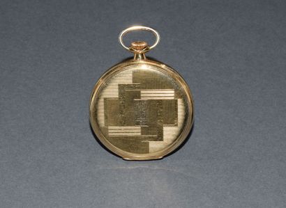 MONTRE À GOUSSET en or jaune 18K (750/°°)...