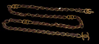 CHANEL - Metal belt, signed and numbered...