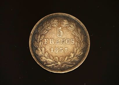 PIECE en argent 900/°° de 5 francs Louis...
