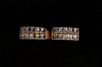 PAIR OF HALF-CREOLES in 925°° gilt silver...