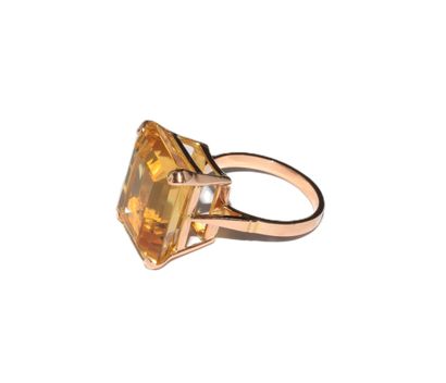 BAGUE COCKTAIL en or rose 18K (750°/°°),...