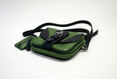 MIU MIU - Mini bag in smooth green and black...