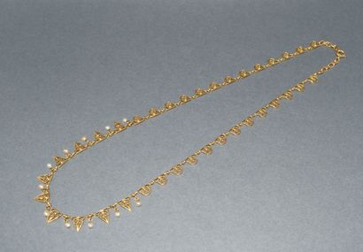 COLLIER COLLERETTE en or jaune 18K (750/°°),...