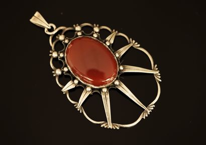 FREY - PENDENTIF Art Nouveau en argent min...