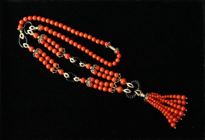 IMPORTANT CRAVATE NECKLACE in 18k (750/°°)...