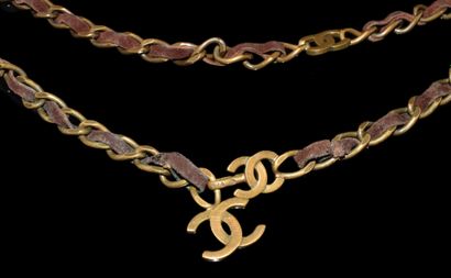 CHANEL - Metal belt, signed and numbered...