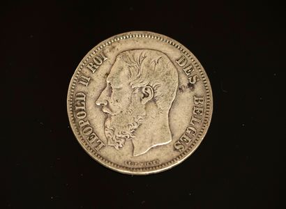 PIECE en argent 900/°° de 5 francs Leopold...