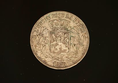PIECE en argent 900/°° de 5 francs Leopold...