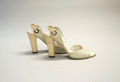 DOLCE GABBANA - PAIR OF SANDALS in ivory...