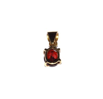 PENDANT in 18K (750°/°°) yellow gold, set...