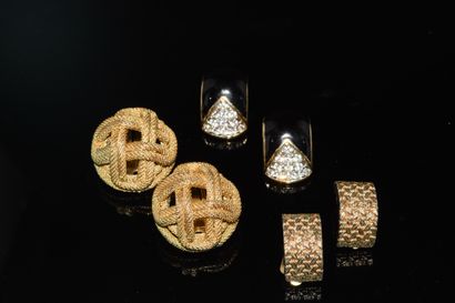 SET OF 3 PAIRS OF EAR CLIPS (for non-pierced...