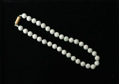 COLLIER composé de boules rondes de jade...