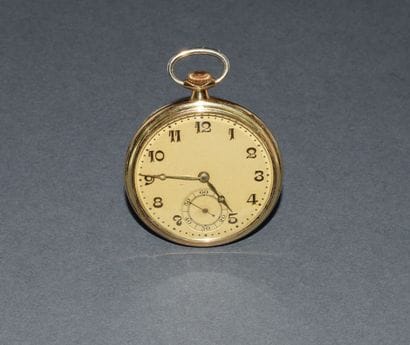 MONTRE À GOUSSET en or jaune 18K (750/°°)...