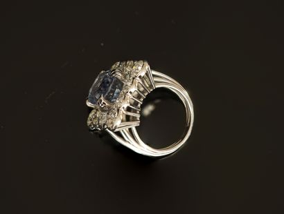RING in 18K (750/°°) white gold, set with...