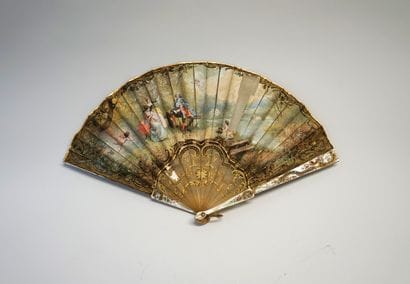 ERNEST KEES - EVENTAIL la feuille peinte...