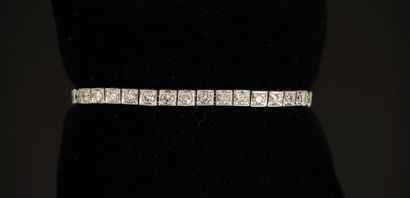 Line BRACELET in 18k (750/°°) white gold...