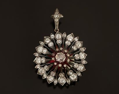 PENDENTIF en argent min 800/°° et or rose...